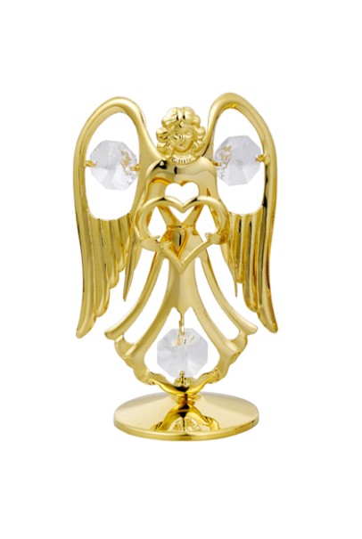 24K GOLD PLATED ANGEL WITH HEART 24K GOLD PLATED ANGEL WITH HEART